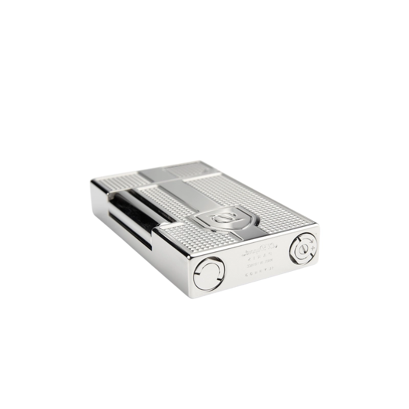 S.T. Dupont Ligne 2 Lighter Blazon D in Palladium lighter detail 1