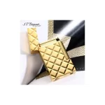 S.T. Dupont Ligne 2 Slim Quilted Yellow Gold lighter detail 4