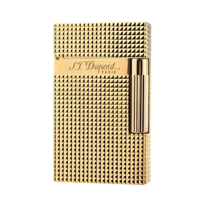 S.T. Dupont Ligne 2 Diamond Head With Gold Finish Lighter