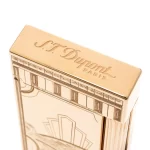 ST Dupont Art Deco Ligne 2 Textured Gold Finish Limited Edition Lighter 2