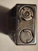 Antique Used S.T. Dupont Silver Carved Wood Grain Lighter