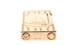 S.T. Dupont Art Deco Ligne 2 Textured Gold Finish Limited Edition Lighter bottom