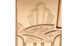 S.T. Dupont Art Deco Ligne 2 Textured Gold Finish Limited Edition Lighter detail