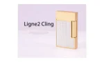 S.T. Dupont Ligne 2 Cling With Gold Finish Lighter display
