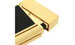 S.T. Dupont Ligne 2 Microdiamond Head Yellow Gold And Matt Black Lacquer Lighter detail