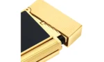 S.T. Dupont Ligne 2 Microdiamond Head Yellow Gold And Matt Navy Blue Lacquer Lighter detail