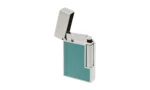 S.T. Dupont Ligne 2 Turquoise Lacquer Guilloche Lighter open