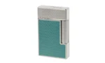 S.T. Dupont Ligne 2 Turquoise Lacquer Guilloche Lighter side